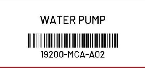 Oem honda water pump - honda, assembly