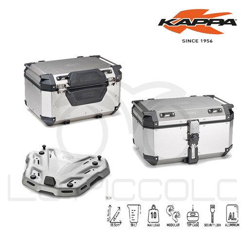 Kappa aluminum suitcase - aluminum,